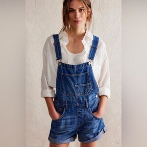 WE THE FREE ZIGGY SHORTALLS - COLOR MANTRA - SIZE MEDIUM